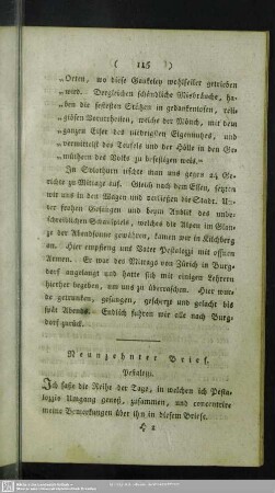 Neunzehnter Brief. Pestalozzi