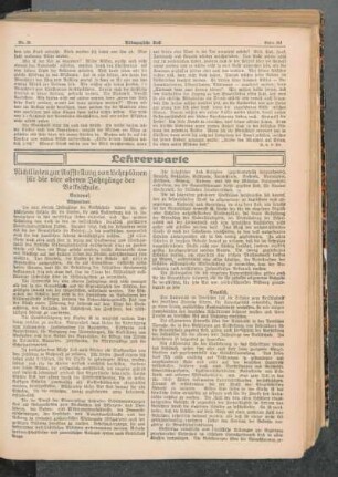 Richtlinien zur Aufstellung von Lehrplänen für die vier oberen Jahrgänge der Volksschule : [Lehrerwarte]