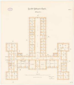 Gerichtsgefängnis, Oppeln: Grundriss Keller 1:100