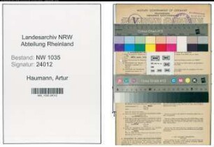 Entnazifizierung Artur Haumann , geb. 06.01.1901 (Steiger)