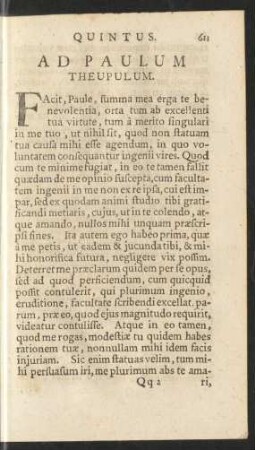 Ad Paulum Theupulum.