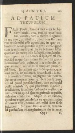 Ad Paulum Theupulum.