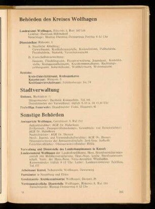 Behörden des Kreises Wolfhagen