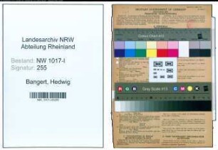 Entnazifizierung Hedwig Bangert , geb. 22.04.1886 ()