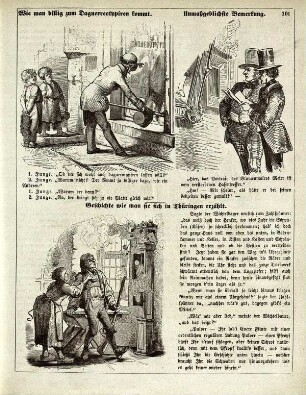 "Wie man billig zum Daguerreotypiren kommt" "Unmaßgeblichste Bemerkung" "Geschichte wie man sie sich in Thüringen erzählt"