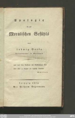 Apologie des Moralischen Gefühls