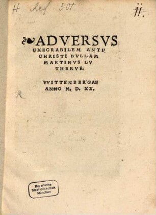 Adversus execrabilem Antichristi Bullam