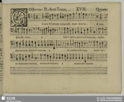 XVII. Gloria et honore