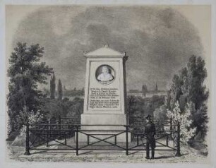Berlin-Kreuzberg: Dreifaltigkeitskirchhof II, Bergmannstraße 39-41: Grab des Theologen Friedrich Daniel Ernst Schleiermacher (1768-1834)