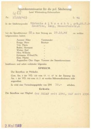 Albrecht, Viktoria