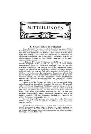 Neue Urteile über Herbart