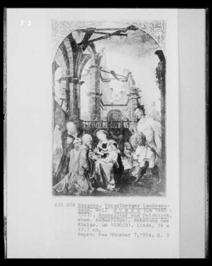 Annenaltar aus Feldkirch, ehemals Altarflügel: Anbetung der Könige