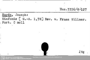 Haydn, Joseph, Sinfonie G
