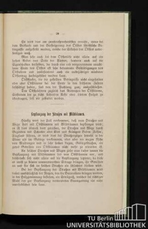 Bepflanzung der Straßen mit Wildbäumen.