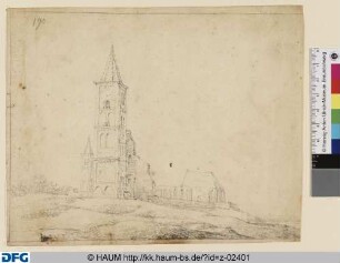 Zerstörte romanische Kirche (Abdij van Egmond?)