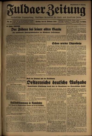 Ausgabe vom Freitag, den 25. Februar 1938.