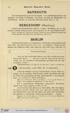 Berlin - Braunsberg (Nr. 1148-1266)