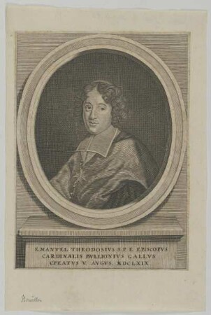 Bildnis des Emmanuel-Théodose de La Tour d'Auvergne de Bouillon