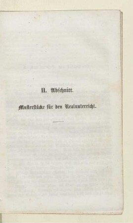 Musterstücke für den Realunterricht