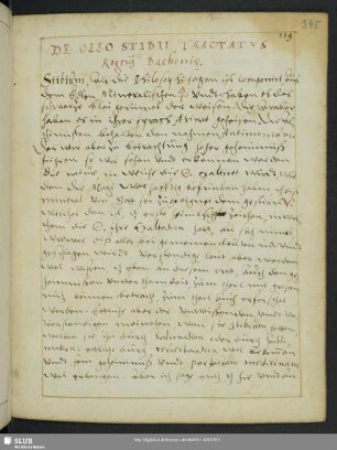 De Oleo Stibii Tractatus Rogerii Bachonis.