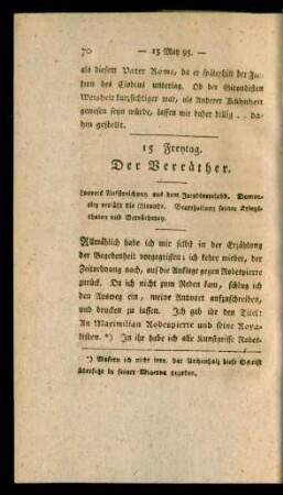 15- Freytag. Der Verräther