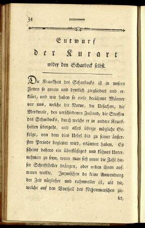 Entwurf der Kurart wider den Scharbock selbst.