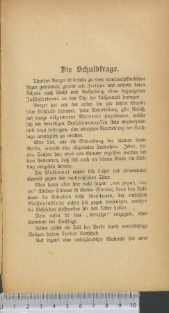 Die Schuldfrage