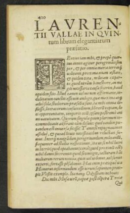 Laurentii Vallae In Quintum librum elegantiarum ...