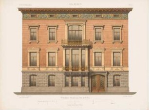 Wohnhaus in der Potsdamer Straße, Berlin: Ansicht (aus: Architektonisches Skizzenbuch, H.121/4, 1873)