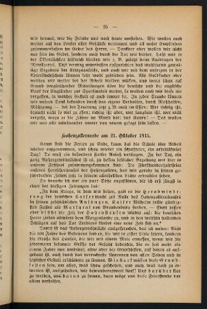 25-41, Hohenzollernrede am 21. Oktober 1915