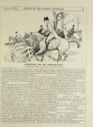 Literature for the hunting-field.