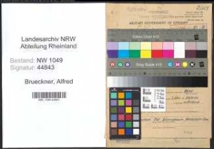 Entnazifizierung Alfred Brueckner , geb. 03.12.1900 (Hauptlehrer)