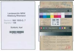 Entnazifizierung Karl Schlicht , geb. 24.05.1906 (Maurer)