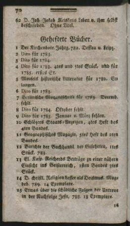 Geheftete Bücher