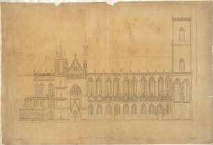 Zocher, Ernst; Magdeburg; Dom - Nordseite (Ansicht)