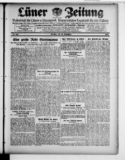 Lüner Zeitung : nationales Tageblatt für alle Stände : Mitteilungsblatt für amtliche Bekanntmachungen