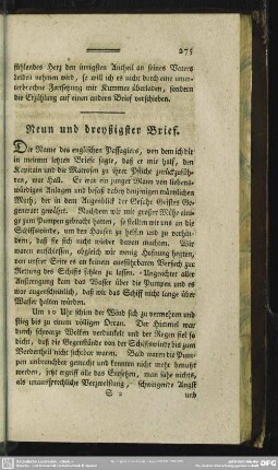 Neun und dreyßigster Brief