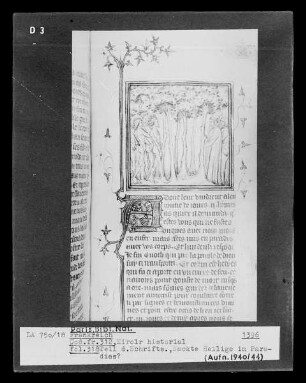 Miroir historial, fol. 318, Nackte Heilige im Paradies?