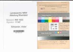 Entnazifizierung Victor Schoenen , geb. 07.06.1915 (Polizeibeamter)