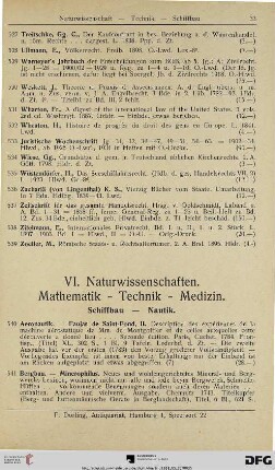 VI. Naturwissenschaften – Mathematik – Technik – Medizin (Nr. 540-669)