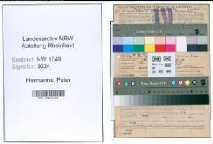 Entnazifizierung Peter Hermanns , geb. 10.12.1901 (Gastwirt)