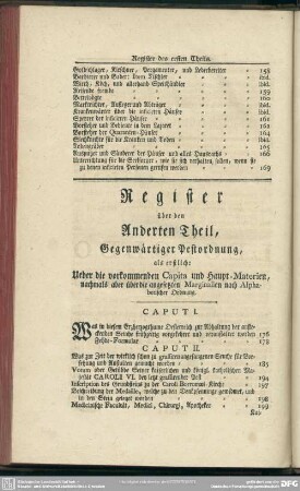 Register über den Anderten Theil ...
