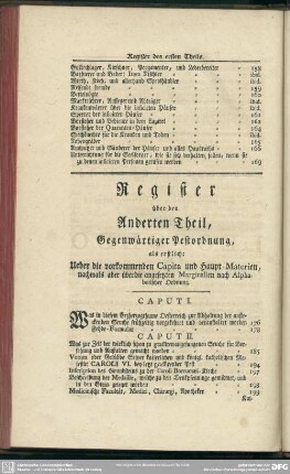 Register über den Anderten Theil ...