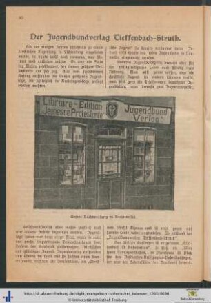 Der Jugendbundverlag Tieffenbach-Struth.
