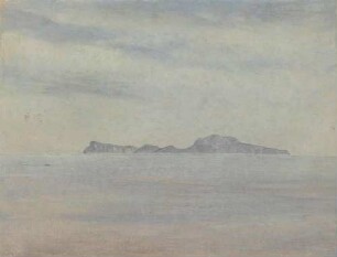 Blick übers Meer auf die Insel Capri. 9. Mai 1828 (?)