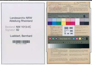 Entnazifizierung Bernhard Luebbert , geb. 02.02.1909 (Kaufmann)