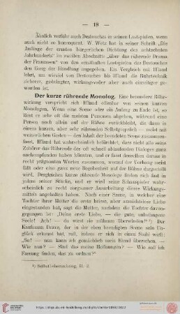 Der kurze rührende Monolog