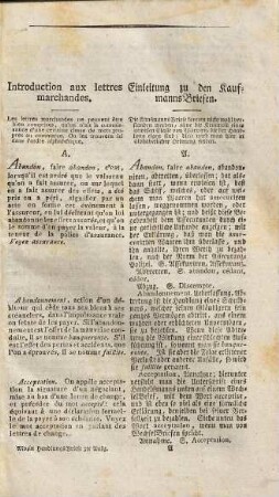 Neue Sammlung französischer und teutscher, neuer und aus den besten französischen und teutschen Briefstellern ausgewählter Handlungsbriefe : zum Uebersetzen in beyde Sprachen