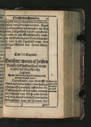 Dat IIII. Capittel. Berichtet/ wo ein Christen Minsche ...