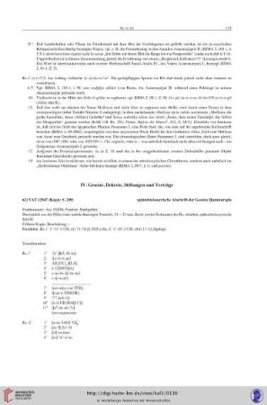 IV. Gesetze, Dekrete, Stiftungen und Verträge